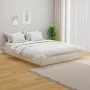 Small double bed frame white solid wood 120x190cm by vidaXL, Beds and slatted bases - Ref: Foro24-819943, Price: 130,81 €, Di...