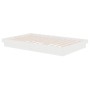 Small double bed frame white solid wood 120x190cm by vidaXL, Beds and slatted bases - Ref: Foro24-819943, Price: 160,94 €, Di...