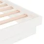 Small double bed frame white solid wood 120x190cm by vidaXL, Beds and slatted bases - Ref: Foro24-819943, Price: 130,81 €, Di...