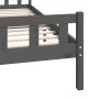 Gray solid wood double bed frame 180x200 cm by vidaXL, Beds and slatted bases - Ref: Foro24-810696, Price: 155,30 €, Discount: %