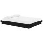 Black solid wood double bed frame 135x190 cm by vidaXL, Beds and slatted bases - Ref: Foro24-819951, Price: 166,58 €, Discoun...