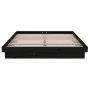 Black solid wood double bed frame 135x190 cm by vidaXL, Beds and slatted bases - Ref: Foro24-819951, Price: 166,58 €, Discoun...