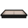 Estructura de cama doble madera maciza negra 135x190 cm de vidaXL, Camas y somieres - Ref: Foro24-819951, Precio: 168,61 €, D...