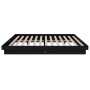 Estructura de cama doble madera maciza negra 135x190 cm de vidaXL, Camas y somieres - Ref: Foro24-819951, Precio: 168,61 €, D...