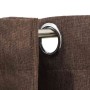 Cortinas opacas ojales look de lino 2 pzas gris topo 140x245 cm