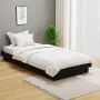 Black solid wood bed frame 100x200 cm by vidaXL, Beds and slatted bases - Ref: Foro24-819901, Price: 110,12 €, Discount: %
