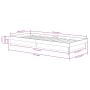 Estructura de cama madera maciza negra 100x200 cm de vidaXL, Camas y somieres - Ref: Foro24-819901, Precio: 135,54 €, Descuen...