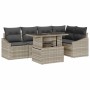 Conjunto de sofá de jardín 6 pcs Gris claro 100 x 55 x 73 cm
