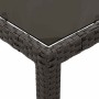 Set de comedor de jardín 7 pzas y cojines ratán sintético negro