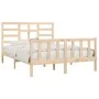 Estructura de cama madera maciza 150x200 cm de vidaXL, Camas y somieres - Ref: Foro24-3107618, Precio: 149,89 €, Descuento: %