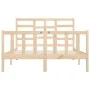 Estructura de cama madera maciza 150x200 cm de vidaXL, Camas y somieres - Ref: Foro24-3107618, Precio: 149,89 €, Descuento: %
