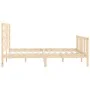Estructura de cama madera maciza 150x200 cm de vidaXL, Camas y somieres - Ref: Foro24-3107618, Precio: 149,89 €, Descuento: %