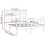 Estructura de cama madera maciza 150x200 cm de vidaXL, Camas y somieres - Ref: Foro24-3107618, Precio: 149,89 €, Descuento: %