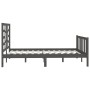 Estructura de cama madera maciza gris King Size 150x200 cm de vidaXL, Camas y somieres - Ref: Foro24-3107620, Precio: 152,80 ...