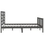 Gray solid wood bed frame King Size 150x200 cm by vidaXL, Beds and slatted bases - Ref: Foro24-3107620, Price: 150,95 €, Disc...