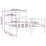 Estructura de cama madera maciza gris King Size 150x200 cm de vidaXL, Camas y somieres - Ref: Foro24-3107620, Precio: 152,80 ...