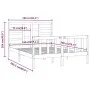 Gray solid wood bed frame King Size 150x200 cm by vidaXL, Beds and slatted bases - Ref: Foro24-3107620, Price: 150,95 €, Disc...