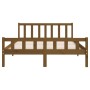 Estructura de cama madera maciza King marrón miel 150x200 cm de vidaXL, Camas y somieres - Ref: Foro24-810687, Precio: 125,05 €