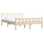 Bettgestell aus Massivholz 120x190 cm von vidaXL, Betten und Lattenroste - Ref: Foro24-810649, Preis: 103,71 €, Rabatt: %