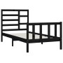 Estructura de cama madera maciza de pino negro 100x200 cm de vidaXL, Camas y somieres - Ref: Foro24-3107607, Precio: 131,26 €...