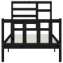 Estructura de cama madera maciza de pino negro 100x200 cm de vidaXL, Camas y somieres - Ref: Foro24-3107607, Precio: 131,26 €...