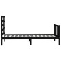 Estructura de cama madera maciza de pino negro 100x200 cm de vidaXL, Camas y somieres - Ref: Foro24-3107607, Precio: 131,26 €...