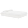 White solid wood bed frame 140x190 cm by vidaXL, Beds and slatted bases - Ref: Foro24-819953, Price: 171,65 €, Discount: %