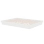 White solid wood bed frame 140x190 cm by vidaXL, Beds and slatted bases - Ref: Foro24-819953, Price: 171,65 €, Discount: %