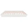 Estructura de cama de madera maciza blanca 140x190 cm de vidaXL, Camas y somieres - Ref: Foro24-819953, Precio: 169,24 €, Des...