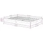 Estructura de cama de madera maciza blanca 140x190 cm de vidaXL, Camas y somieres - Ref: Foro24-819953, Precio: 169,24 €, Des...