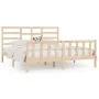 Solid pine wood bed frame 200x200 cm by vidaXL, Beds and slatted bases - Ref: Foro24-3107633, Price: 141,26 €, Discount: %