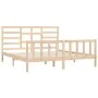 Solid pine wood bed frame 200x200 cm by vidaXL, Beds and slatted bases - Ref: Foro24-3107633, Price: 141,26 €, Discount: %