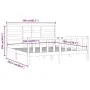 Solid pine wood bed frame 200x200 cm by vidaXL, Beds and slatted bases - Ref: Foro24-3107633, Price: 141,26 €, Discount: %