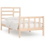 Estructura de cama madera maciza de pino 90x200 cm de vidaXL, Camas y somieres - Ref: Foro24-3107598, Precio: 90,28 €, Descue...