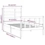 Bettgestell aus massivem Kiefernholz, 90 x 200 cm von vidaXL, Betten und Lattenroste - Ref: Foro24-3107598, Preis: 89,20 €, R...