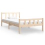 Estructura de cama madera maciza 100x200 cm de vidaXL, Camas y somieres - Ref: Foro24-810669, Precio: 82,22 €, Descuento: %