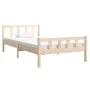 Estructura de cama madera maciza 100x200 cm de vidaXL, Camas y somieres - Ref: Foro24-810669, Precio: 81,24 €, Descuento: %