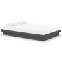 Estructura de cama doble pequeña madera maciza gris 120x190 cm de vidaXL, Camas y somieres - Ref: Foro24-819944, Precio: 161,...