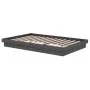 Small double bed frame solid gray wood 120x190 cm by vidaXL, Beds and slatted bases - Ref: Foro24-819944, Price: 131,36 €, Di...