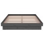 Estructura de cama doble pequeña madera maciza gris 120x190 cm de vidaXL, Camas y somieres - Ref: Foro24-819944, Precio: 161,...