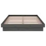 Small double bed frame solid gray wood 120x190 cm by vidaXL, Beds and slatted bases - Ref: Foro24-819944, Price: 131,36 €, Di...
