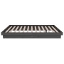 Estructura de cama doble pequeña madera maciza gris 120x190 cm de vidaXL, Camas y somieres - Ref: Foro24-819944, Precio: 161,...