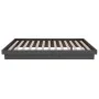 Small double bed frame solid gray wood 120x190 cm by vidaXL, Beds and slatted bases - Ref: Foro24-819944, Price: 131,36 €, Di...