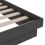 Small double bed frame solid gray wood 120x190 cm by vidaXL, Beds and slatted bases - Ref: Foro24-819944, Price: 131,36 €, Di...