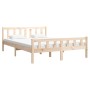 Solid wood bed frame 150x200 cm by vidaXL, Beds and slatted bases - Ref: Foro24-810684, Price: 92,55 €, Discount: %