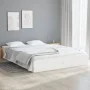 White solid wood bed frame 140x190 cm by vidaXL, Beds and slatted bases - Ref: Foro24-820083, Price: 111,59 €, Discount: %