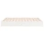 Weißer Massivholzbettrahmen 140x190 cm von vidaXL, Betten und Lattenroste - Ref: Foro24-820083, Preis: 111,59 €, Rabatt: %