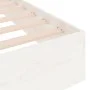 Weißer Massivholzbettrahmen 140x190 cm von vidaXL, Betten und Lattenroste - Ref: Foro24-820083, Preis: 111,59 €, Rabatt: %