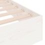 Weißer Massivholzbettrahmen 140x190 cm von vidaXL, Betten und Lattenroste - Ref: Foro24-820083, Preis: 122,15 €, Rabatt: %