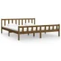Estructura de cama madera maciza marrón miel 200x200 cm de vidaXL, Camas y somieres - Ref: Foro24-810702, Precio: 99,80 €, De...